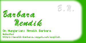 barbara mendik business card